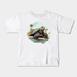 Alligator Snapping Turtle Kids T-Shirt